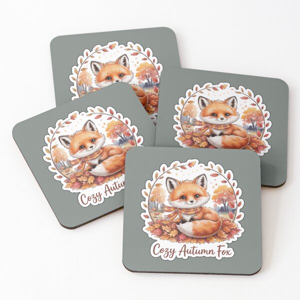 Item preview, Cozy Autumn Fox – Cute Watercolor Fall Animal Sticker designed and sold by Nuist25.