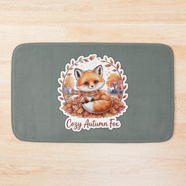 Item preview, Cozy Autumn Fox – Cute Watercolor Fall Animal Sticker designed and sold by Nuist25.