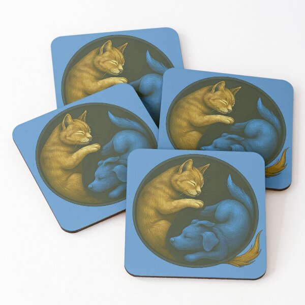 Item preview, Yin Yang Cat and Dog Design designed and sold by Shoot-The-Moon.