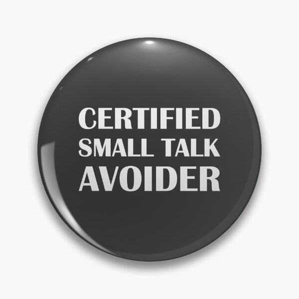 Item preview, Certified Small Talk Avoider / Introvert Joke Funny T-Shirt Label designed and sold by introvertvibes.