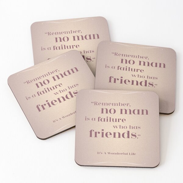 Item preview, Friendship Quote -  "Remember, no man is a Failure who has Friends" It's a Wonderful Life designed and sold by fatchairprint.