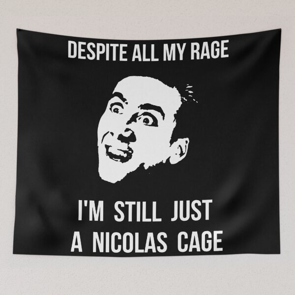 Item preview, Nicolas Cage Mug Despite All My Rage Meme designed and sold by BancaJone.