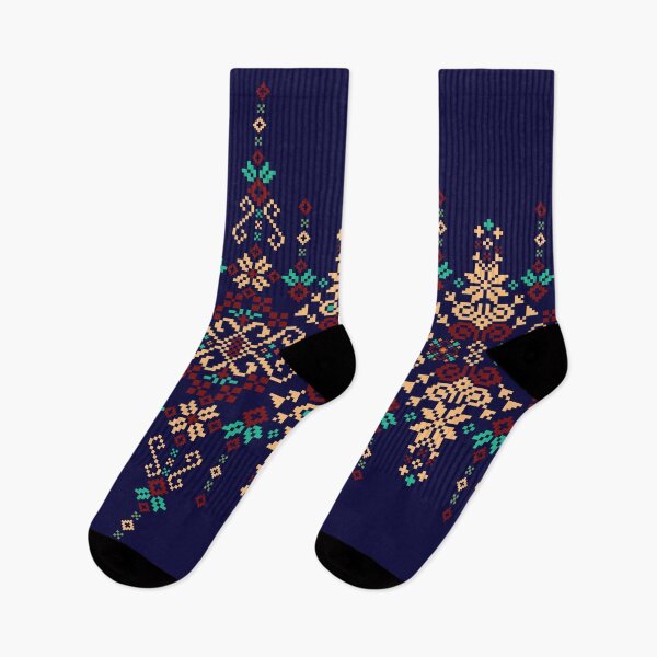 Item preview, Dark Navy Floral Pixel Ethnic Pattern designed and sold by MNX.