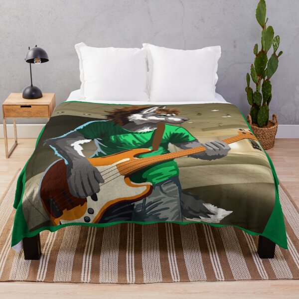 Item preview, Bass Wolf Gonna' Rattle Mall Walls designed and sold by KlakkDrawsStuff.