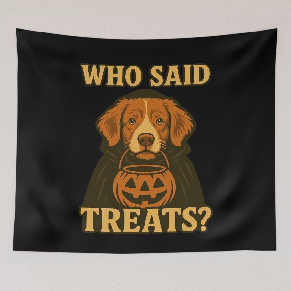 Item preview, Nova Scotia Duck Tolling Retriever Toller Halloween Who Said Treats Pumpkin Witch Costume Mom Dad Kids designed and sold by FurryHavenPH.