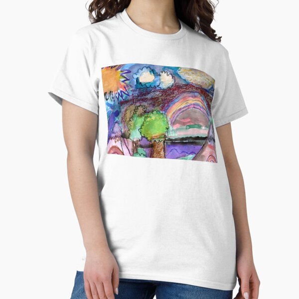 Aperçu de l'œuvre Peinture arc-en-ciel et montagne créée et vendue par WAE Center.