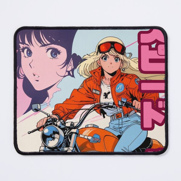 Item preview, Anime Biker Girl — Neon City Motorcycle Poster 2 designed and sold by RetroGenesis.