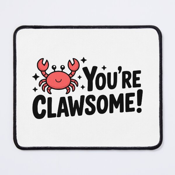 Item preview, You're Clawsome! Cute Crab Pun designed and sold by PMCreative.