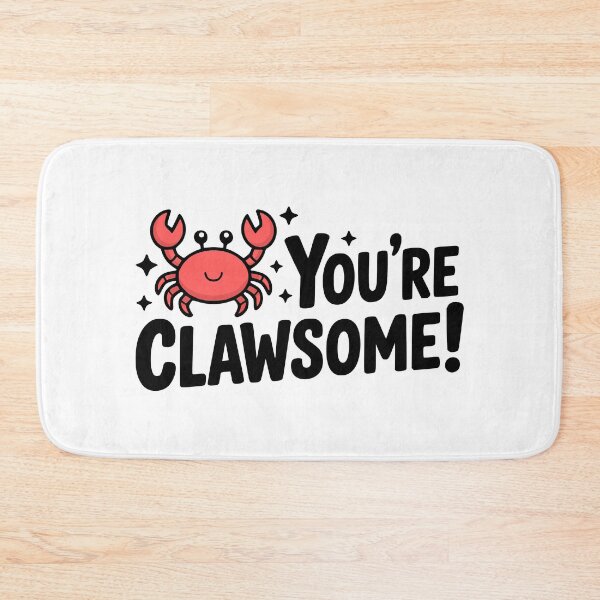 Item preview, You're Clawsome! Cute Crab Pun designed and sold by PMCreative.