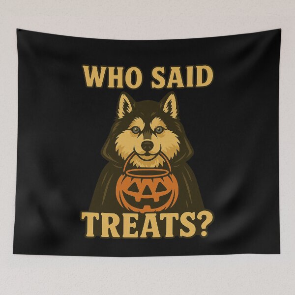 Item preview, Pomsky Halloween Who Said Treats Pumpkin Witch Costume Mom Dad Kids designed and sold by FurryHavenPH.