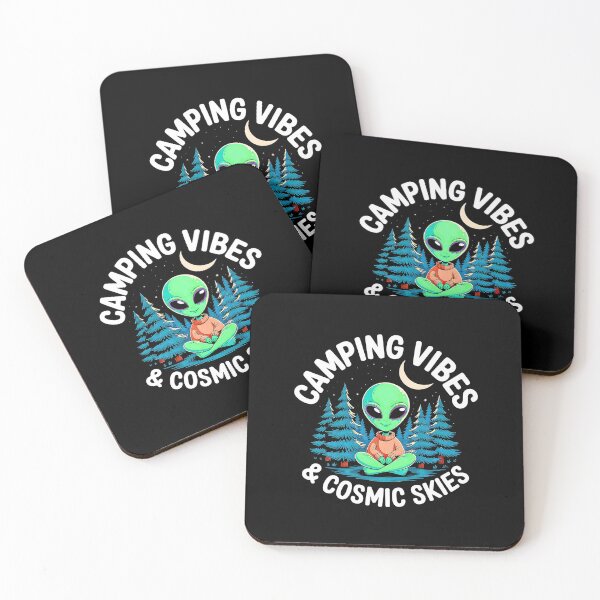 Item preview, Camping Vibes Cosmic Skies Alien Coffee designed and sold by URGlden.