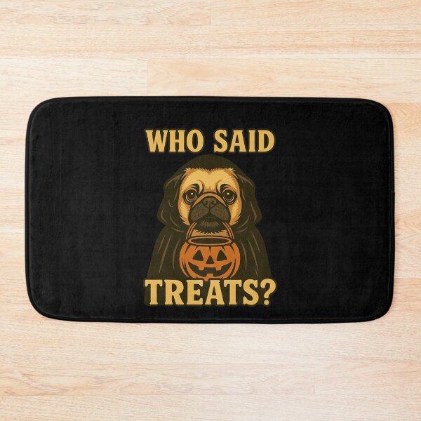 Artikelvorschau, Mops Halloween Who Said Treats Kürbis Hexe Kostüm Mama Papa Kinder entworfen und verkauft von FurryHavenPH.