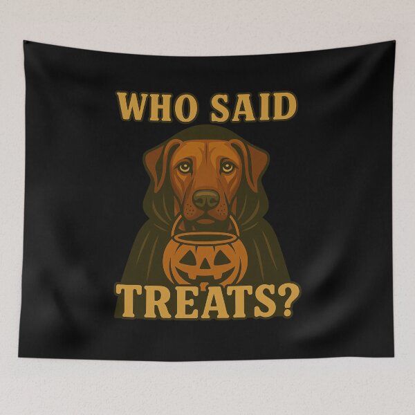 Item preview, Rhodesian Ridgeback Halloween Who Said Treats Pumpkin Witch Costume Mom Dad Kids designed and sold by FurryHavenPH.