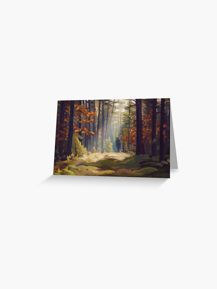 Thumbnail 1 of 2, Greeting Card, Autumn Forest designed and sold by junipurple.