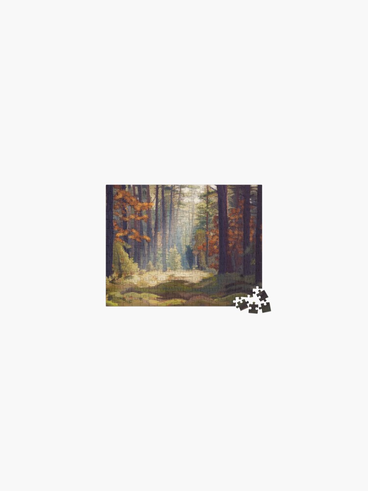 Thumbnail 1 of 2, Jigsaw Puzzle, Autumn Forest designed and sold by junipurple.