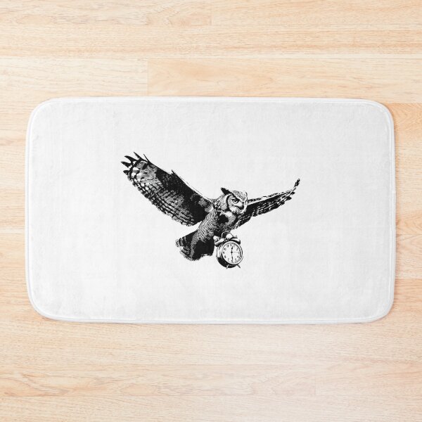Item preview, Banksy Owl with Alarm Clock - Time Flies designed and sold by hamishby.