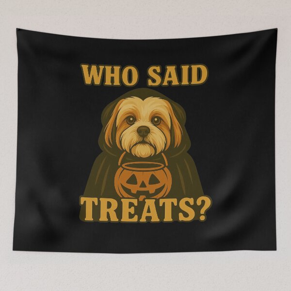 Artikelvorschau, Shih Tzu Halloween, der sagte, Leckereien Kürbis Hexe Kostüm Mama Papa Kinder entworfen und verkauft von FurryHavenPH.