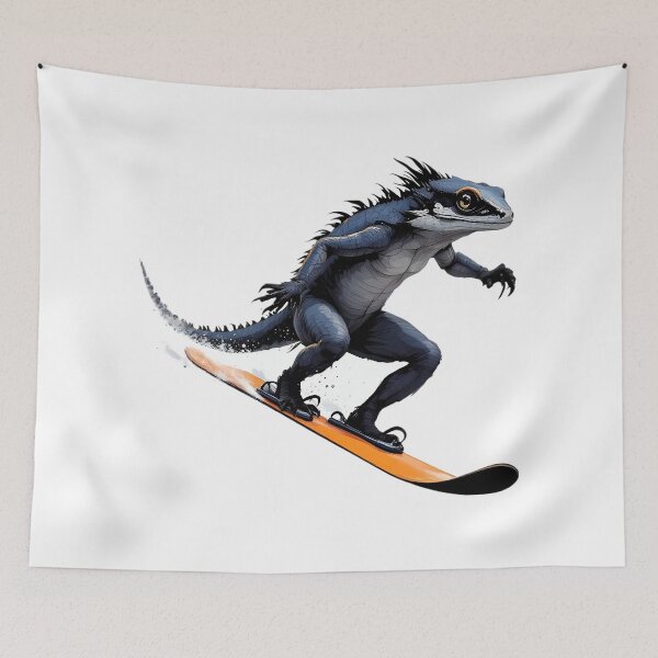Item preview, A lizard skiing designed and sold by DOG DESIGN.
