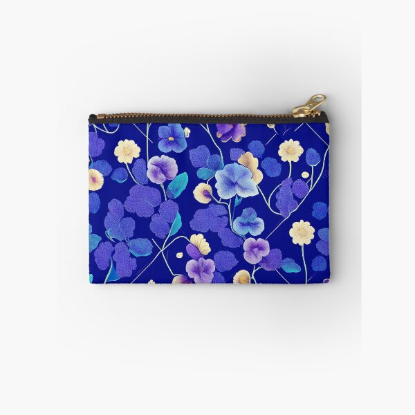 Item preview, Delicate flowers tile pattern on blue background designed and sold by Arcadia World.