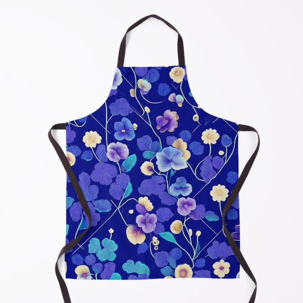 Item preview, Delicate flowers tile pattern on blue background designed and sold by Arcadia World.