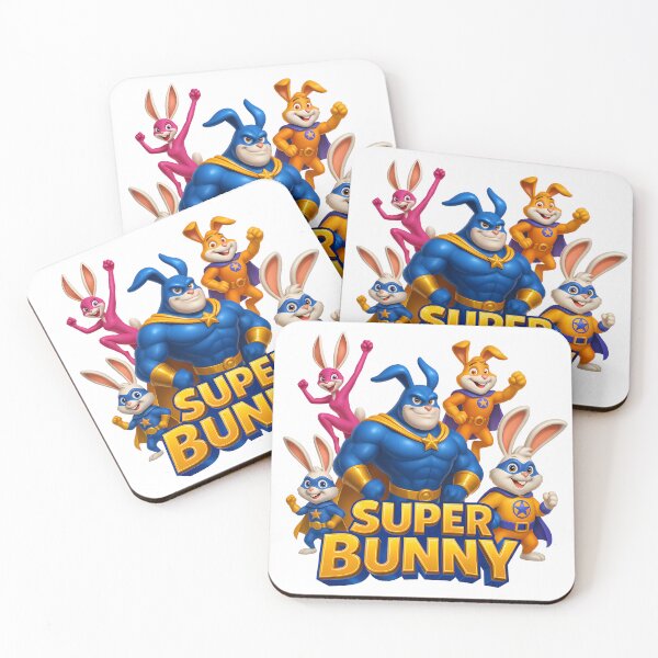 Item preview, Super Bunny Hero Team – Cute Cartoon Rabbit Superheroes Sticker & Apparel Design designed and sold by Sitred123.
