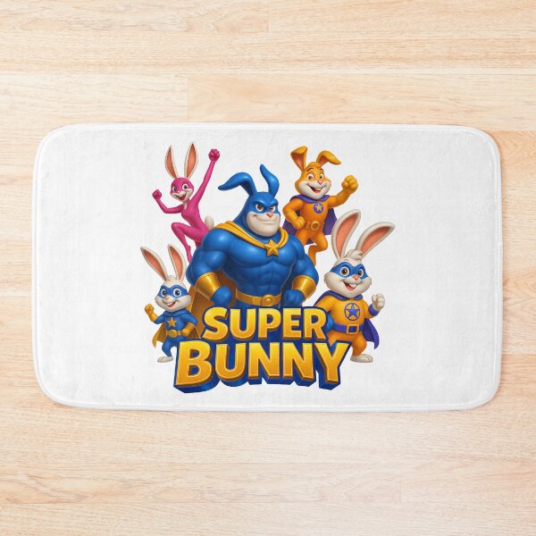 Item preview, Super Bunny Hero Team – Cute Cartoon Rabbit Superheroes Sticker & Apparel Design designed and sold by Sitred123.