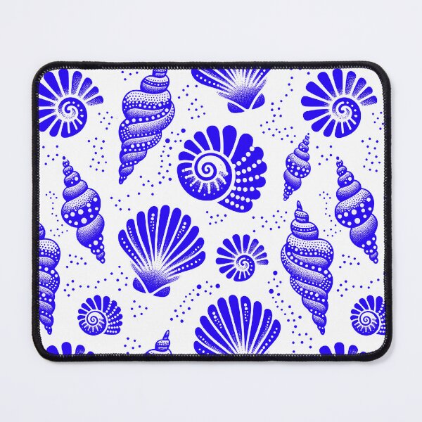 Item preview, Seashells Cobalt Blue and White designed and sold by SilverPegasus.