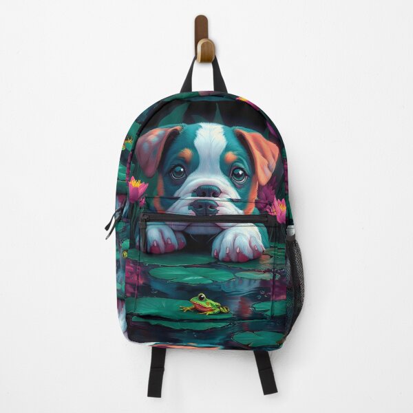 Item preview, Animal Cute Pastel Boxer Puppy Lily Pad Frog Pond Whimsical Charm designed and sold by GABRIELMURPHY.