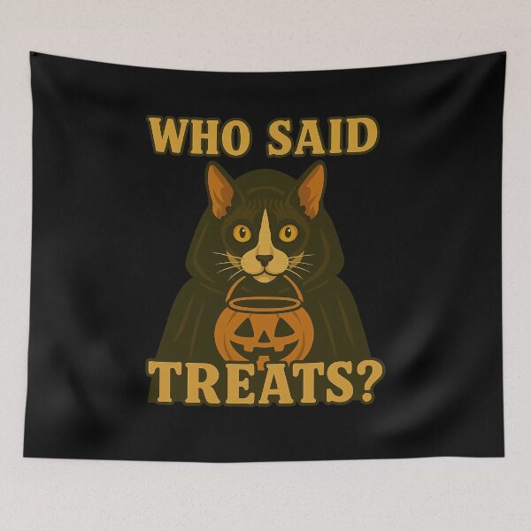 Item preview, Cornish Rex Cat Halloween Who Said Treats Pumpkin Witch Costume Mom Dad Kids designed and sold by FurryHavenPH.