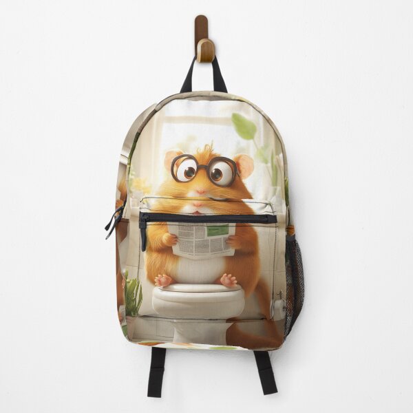 Item preview, Hamster Portrays Whimsical News Reading in Sunlit Bathroom designed and sold by GABRIELMURPHY.