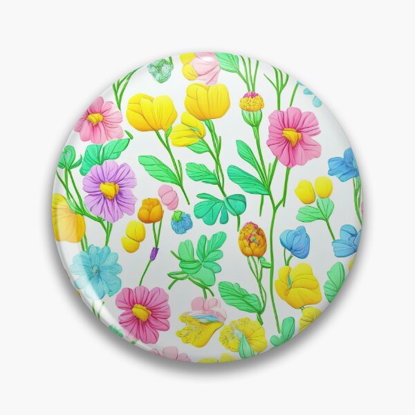 Item preview, A flowers delicate tile pattern on white background designed and sold by Arcadia World.