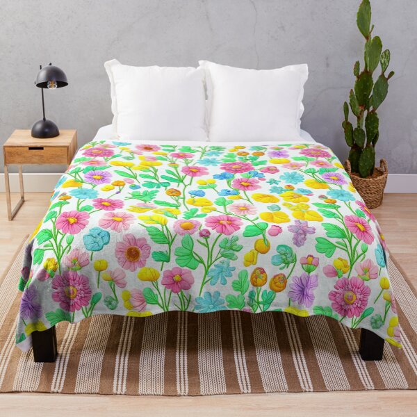 Item preview, A flowers delicate tile pattern on white background designed and sold by Arcadia World.