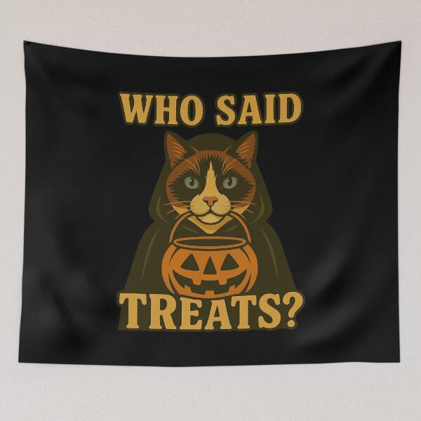 Item preview, Snowshoe Cat Halloween Who Said Treats Pumpkin Witch Costume Mom Dad Kids designed and sold by FurryHavenPH.