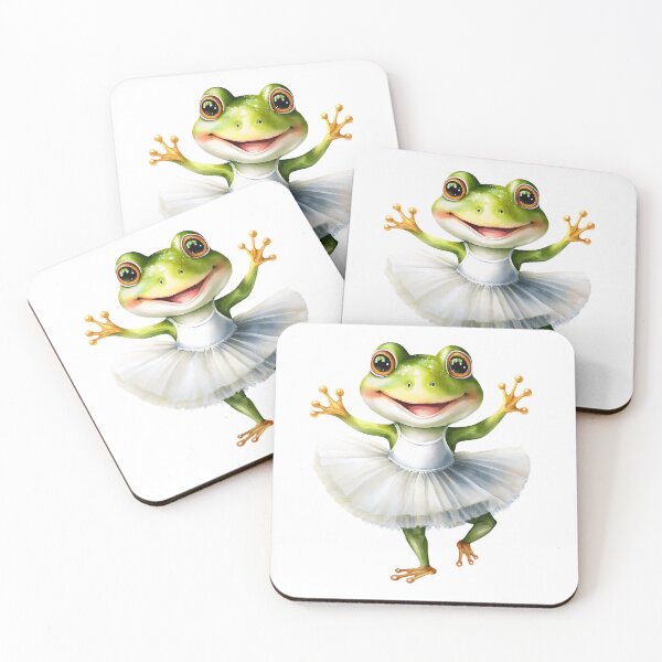 Item preview, Cute frog ballerina dancing ballet. designed and sold by OEKAKIYASAN.
