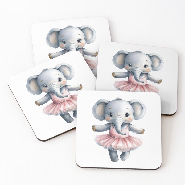 Item preview, Cute elephant ballerina dancing ballet designed and sold by OEKAKIYASAN.
