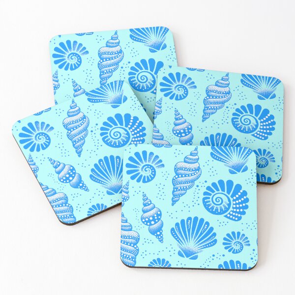 Item preview, Seashells Cerulean Blue designed and sold by SilverPegasus.