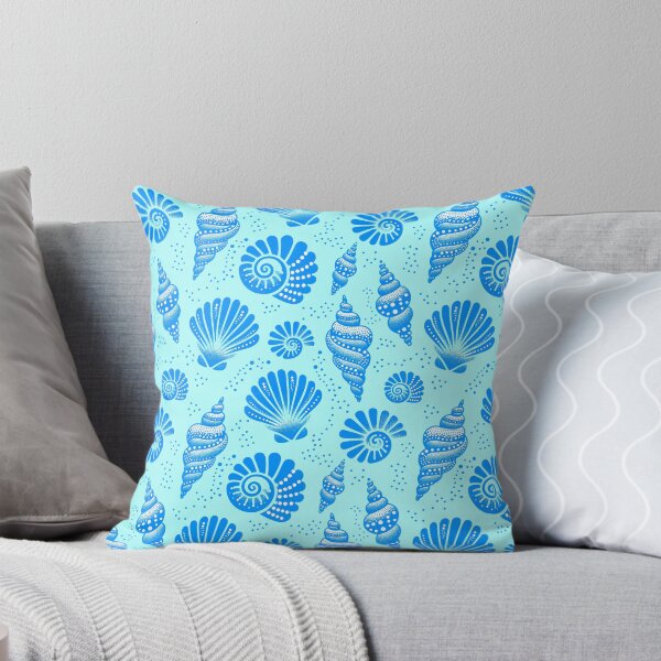 Item preview, Seashells Cerulean Blue designed and sold by SilverPegasus.