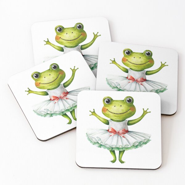 Item preview, Cute frog ballerina dancing ballet. designed and sold by OEKAKIYASAN.