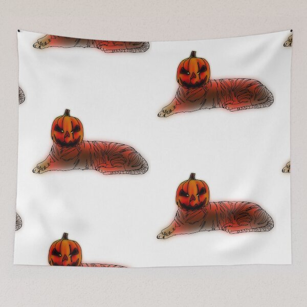 Item preview, Maple the Tiger the Spooky in Jack-o’-Lantern Hat – animalzinhats designed and sold by Ashley’sAnimalz.