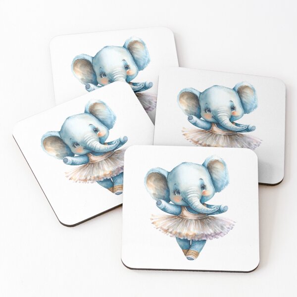 Item preview, Cute elephant ballerina dancing ballet designed and sold by OEKAKIYASAN.