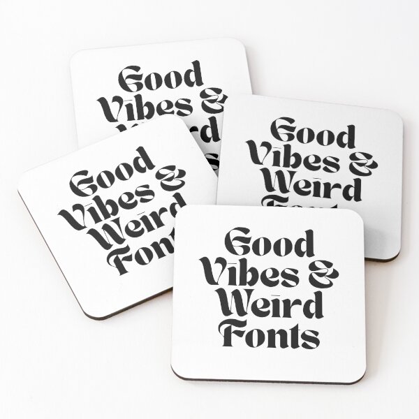 Item preview, Good Vibes & Weird Fonts designed and sold by UrbanFunkyIndia.