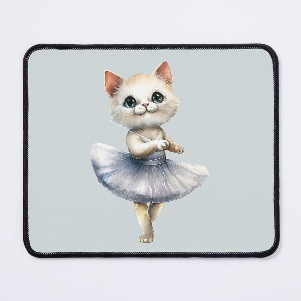 Item preview, Cute white cat ballerina dancing ballet designed and sold by OEKAKIYASAN.