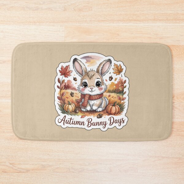 Item preview, Autumn Bunny Days – Cute Fall Rabbit in Cozy Scarf designed and sold by Nuist25.