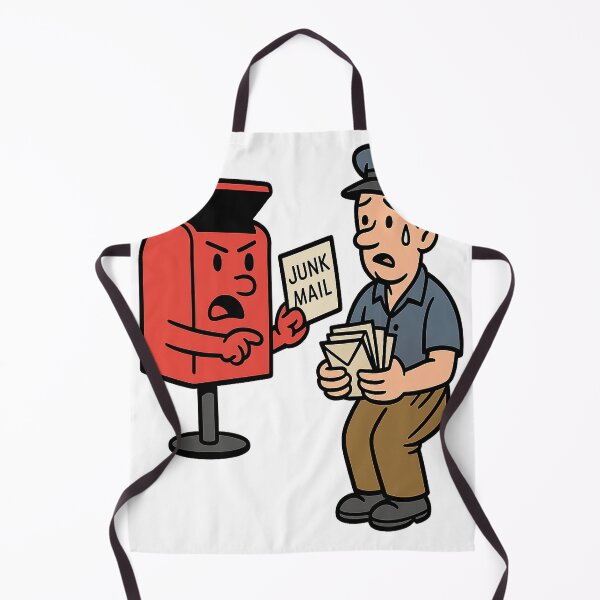 Item preview, "Mailbox Rejects Junk Mail – Role Reversal Cartoon" designed and sold by Flipped World Society.
