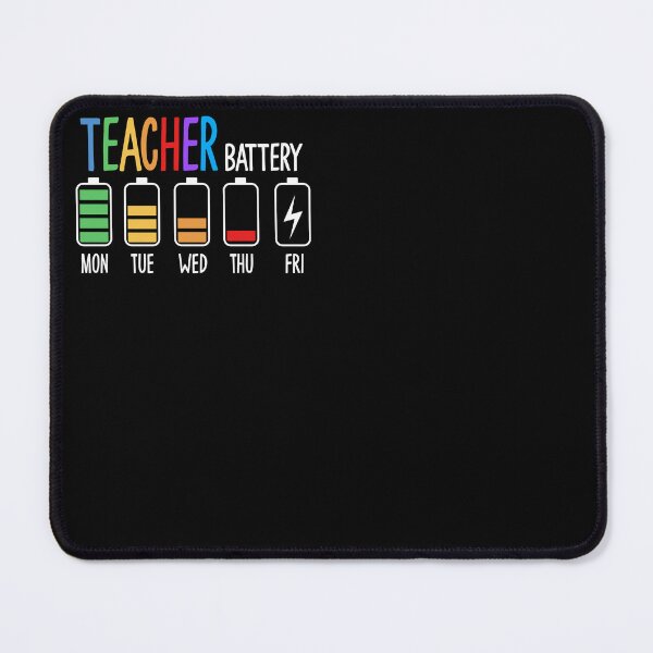 Item preview, Teacher Battery – Funny Teacher Life Design with Weekday Energy Drain designed and sold by CuyoSJDesign.