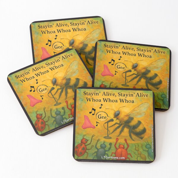 Item preview, Bees With Disco Rock Bands designed and sold by Rick London Gifts.