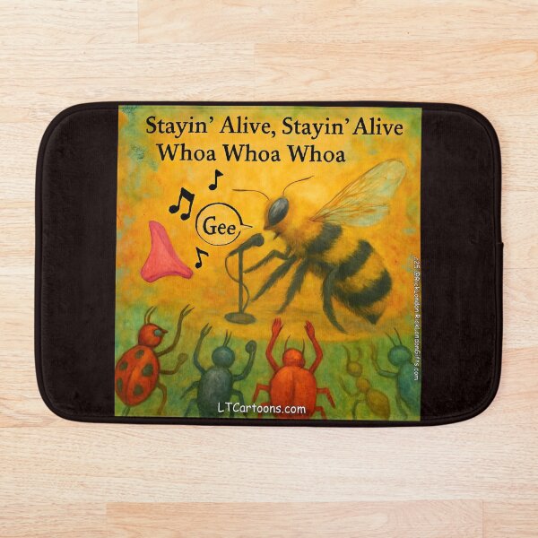 Item preview, Bees With Disco Rock Bands designed and sold by Rick London Gifts.