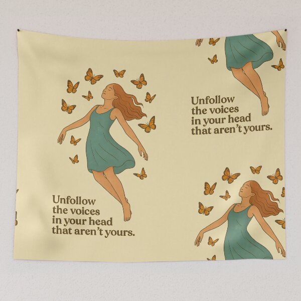 Item preview, Unfollow the Voices – Surreal Empowerment Collage for Healing & Self-Discovery designed and sold by Quiet Power Co..