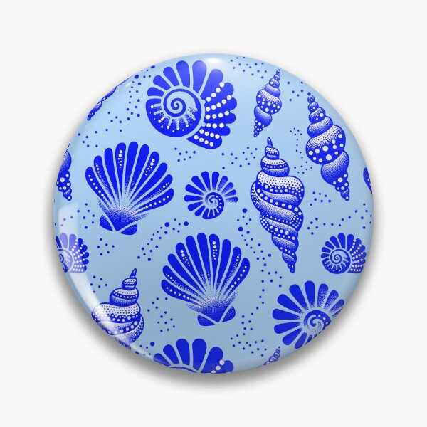Item preview, Seashells Cobalt Blue designed and sold by SilverPegasus.