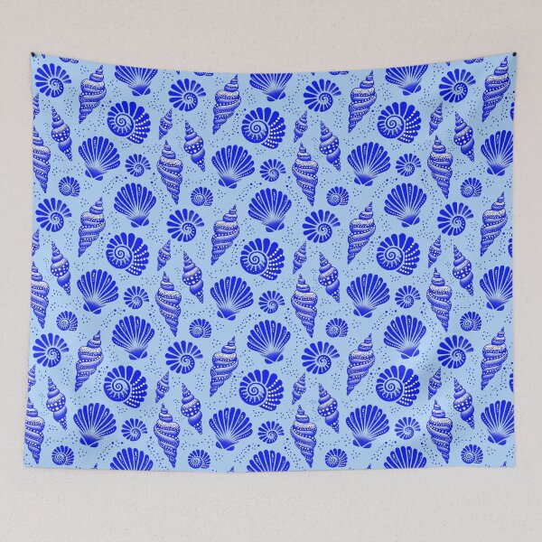 Item preview, Seashells Cobalt Blue designed and sold by SilverPegasus.